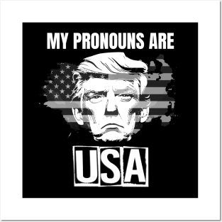 My Pronouns Are USA Posters and Art